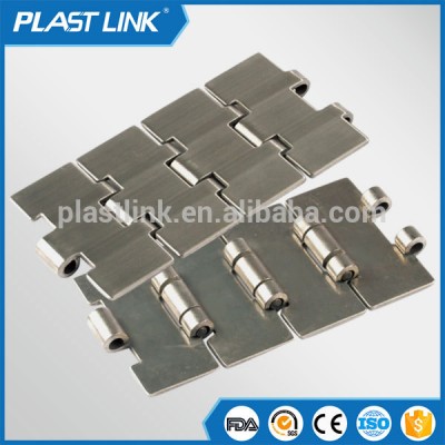 Plast Link SS812 series Stainless Steel Flat slat top Chains for conveyor