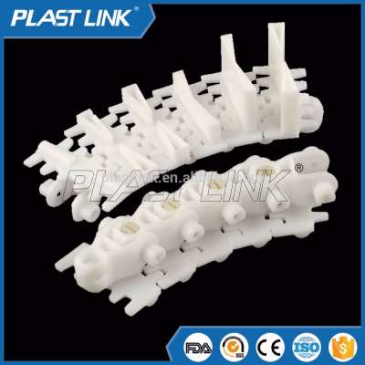 PlastLink conveyor system plastic flex chain with flights