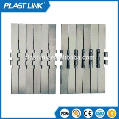 Plast Link SS 304 Conveyor chain oil resistant slat top stainless steel chain 802